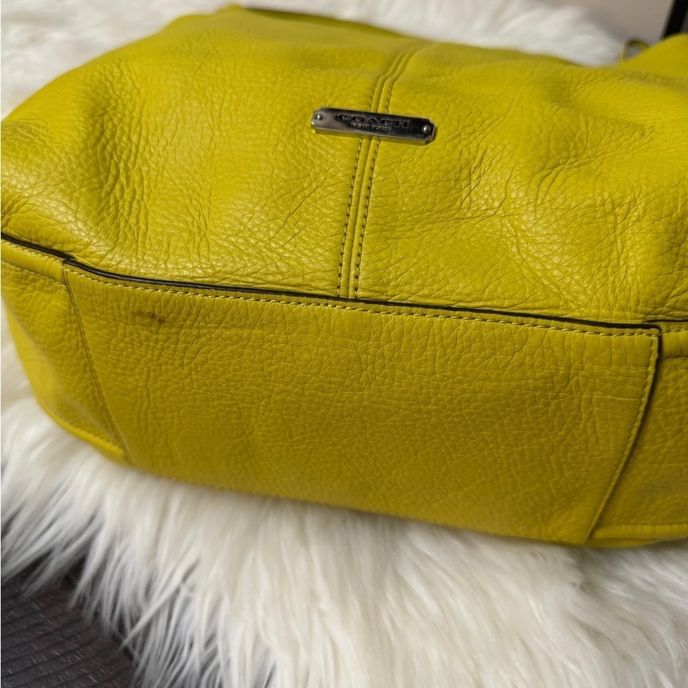 Coach Vibrant Yellow Leather Hobo Bag - Picture 6 of 12